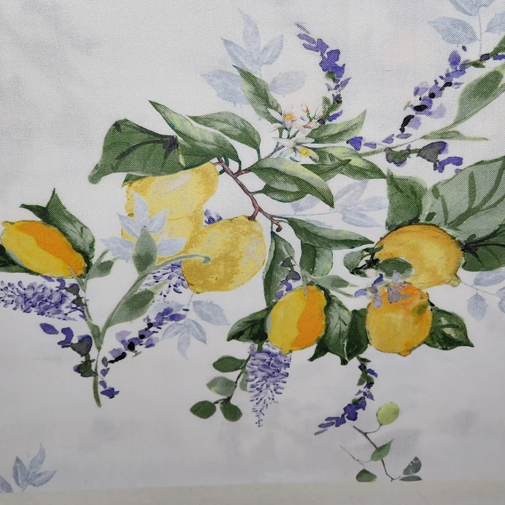 Nicole Miller Home‎ Lemons And Flowers Shabby Chic Tablecloth 60x104 Oblong